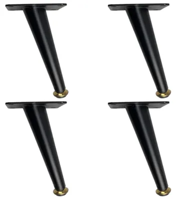 Image de Pieds de canapé réglables, noirs, de 10,5 à 72,5 cm