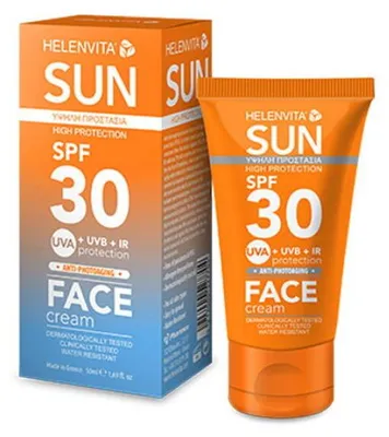 Obrázek produktu pro Helenvita, ochrana před sluncem, UVA a UVB záření, krém na opalování, pro obličej, SPF 30, 50 ml
