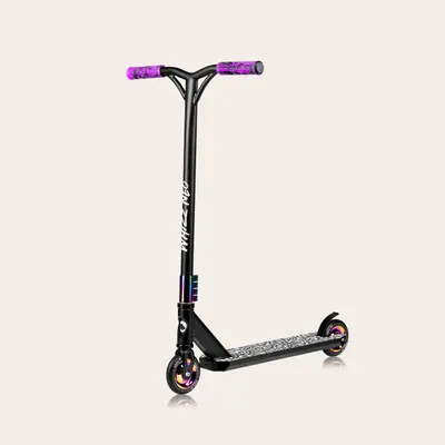 Produktbild von Lionelo Stunt Scooter Whizz Cityroller Kickscooter Kinderroller Tretroller Funscooter aus extrastarkem eloxiertem Aluminium, ABEC-9 - Neo Black
