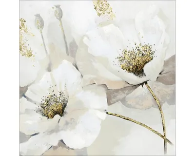 Produktbild von Leinwandbild Original Pastel Flowers I 100x100 cm