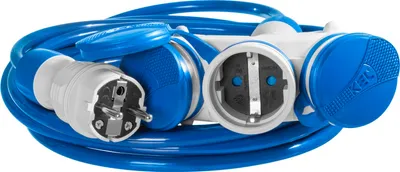 Immagine prodotto di Cavo di prolunga triplo 5m 250V 16A Schuko 3×2P+Z H07BQ-F 3×2,5 mm² IP44