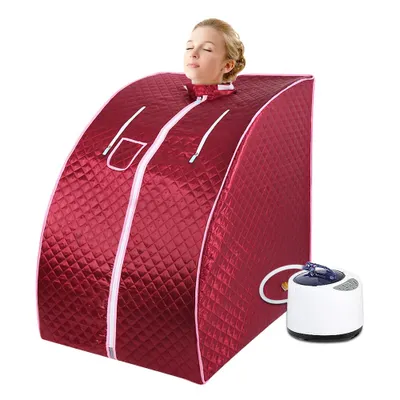 Produktbild von Mini Dampfsauna Heimsauna Wärmekabine Sitzsauna Saunakabine - Detox / Beauty / Healthy Weight Loss | Home-Produkte rot