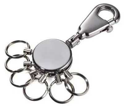 Kľúčenka, so 6 krúžkami, TROIKA "Patent", strieborná