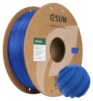 Image de Filament eSUN TPU-95A, bleu, 1,75 mm, 1 kg