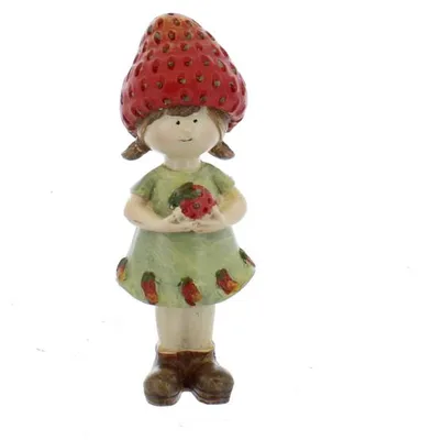 Produktbild von Dekofigur - Erdbeerkind - ca. 4 x 3 x 11 cm - 1 Stück