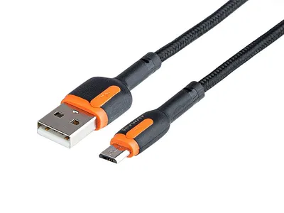 Obrázok produktu pre Kábel pre nabíjanie a synchronizáciu, v nylonovom opletení, 100 cm, USB > micro USB