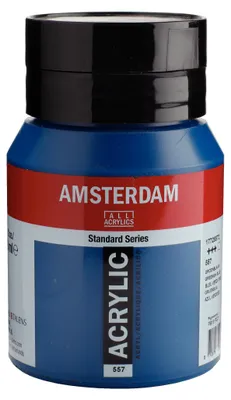 Immagine prodotto di Bottiglia di vernice acrilica Amsterdam Serie Standard 500 ml verde blu 557
