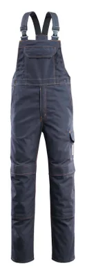 Immagine prodotto di Salopette con tasche al ginocchio - Freibourg nero-blu, taglia 82C48 MASCOT 06669-135-010
