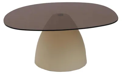 Produktbild von Couchtisch Mylon mit Rauchglasplatte 86cm - Beige