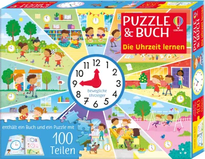 Produktbild von Puzzle & Buch: Die Uhrzeit lernen