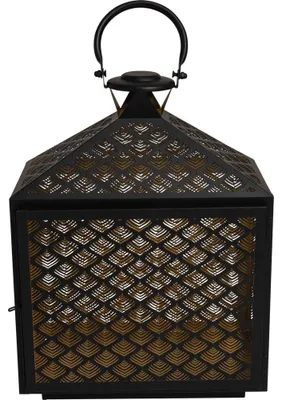 Produktbild von Lesli Living - Laterne Kira - Schwarz - 30x16x40cm