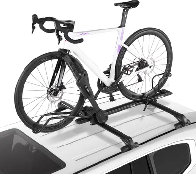 Obrázok produktu pre VEVOR strešný nosič bicyklov s nosnosťou 15 kg, skladací strešný nosič bicyklov s bezpečným uzamykacím systémom pre väčšinu štandardných priečnikov, vzpriamený strešný nosič pre SUV auto, čierny
