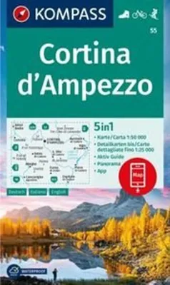 Obrázek produktu pro KOMPASS Wanderkarte 55 Cortina d'Ampezzo 1:50 000