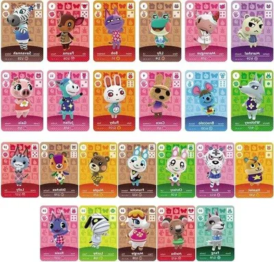 Zdjęcie produktu dla Mini karty NFC do gry Animal Crossing: New Horizons na Switch, rzadkie serie 1–4, opakowanie kartonowe