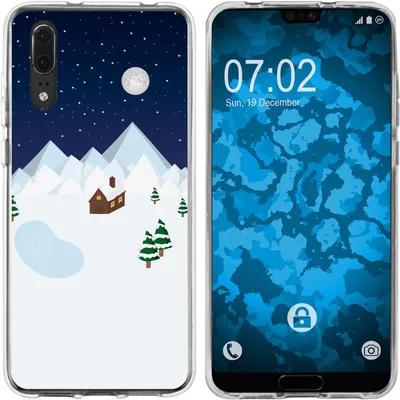 Produktbild von PhoneNatic Case kompatibel mit Huawei P20 Silikon-Hülle X Mas Weihnachten Winterwonderland M6