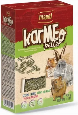 Productafbeelding van Vitapol ZVP-1000, granulaat, 500 g, geschikt voor: chinchilla's, degu's, renmussen, hamsters, muizen, konijnen, ratten. Bevat: vitamine A, vitamine D3, vitamine E, calcium, koper, ijzer, mangaan, selenium, zink. 14%