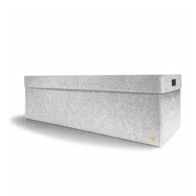 Produktbild von Aufbewahrungsbox CLASSIC Filz 115 x 48 x 36 cm mit Deckel in hellgrau meliert