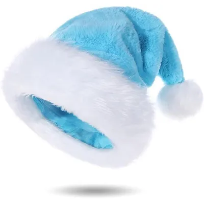 Produktbild von Weihnachtsmütze Nikolausmütze Plüsch Rot für Erwachsene