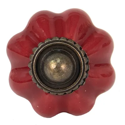 Produktbild von Clayre & Eef Türknauf Ø 3 cm Rot Keramik