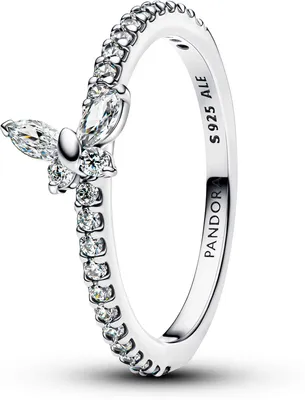 Produktbild von Pandora Ring Glitzernder Schmetterling Weiss Silber 194269C03 Gr. 54