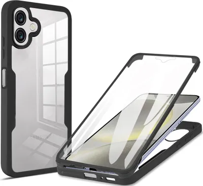 Obrázek produktu pro Pouzdro pro Samsung Galaxy A06, 360° Kompletní Ochrana s Vestavěným Chráničem Displeje Černý