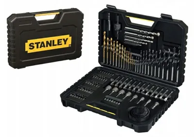 STANLEY Werkzeugset gemischt 100-teilig im Kunststoffkoffer