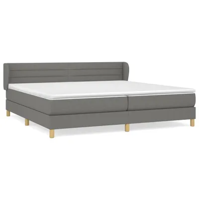 Produktbild von vidaXL Boxspringbett mit Matratze Dunkelgrau 200x200 cm Stoff