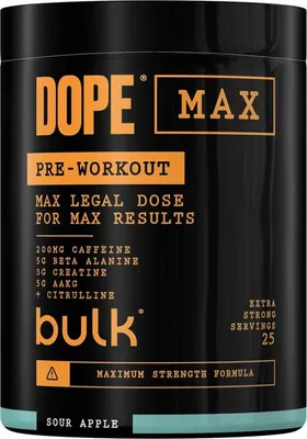 Produktbild von Bulk Dope Max Pre-Workout (25 serv) Sour Apple - Pre-Workout - Pre-Workout Booster