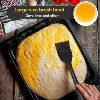 Produktbild von Schwarz Backpinsel Silikonpinsel Küchenpinsel kochpinsel - BPA-freies Silikon in Lebensmittelqualität Pinsel Küche, 446℉ (230℃)