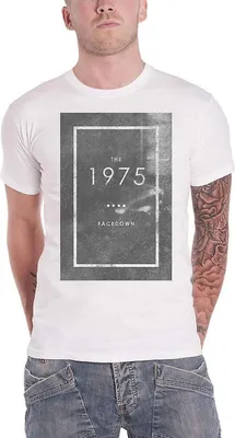 Obrázok produktu pre The 1975 - Tričko "Facedown" pre mužov/dámy Uni RO9919 (L) (Biela/čierna)