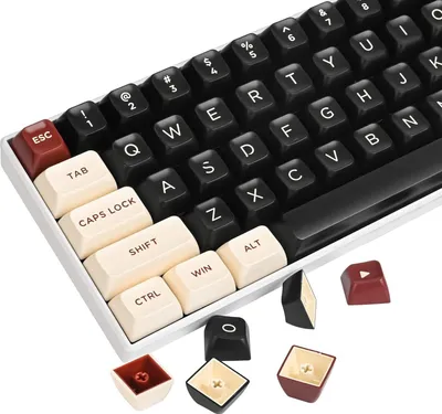 Produktbild von 150 Tastenkappen 60 Prozent 150 Tasten Double Shot PBT Custom Gaming Keycaps ASA-Profil für ANSI ISO Layout 60% 65% 95% Mechanische Tastatur (Rome)