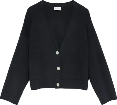 Produktbild von comma Strickjacke Feinstrick Boxy-Schnitt mit V-Ausschnitt und weiten Ärmeln