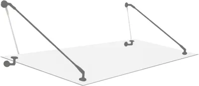 Immagine prodotto di Glaszentrum Hagen - 190x90 cm Schizzo di vetro cristallo - Trasparente - incl. RAL7016