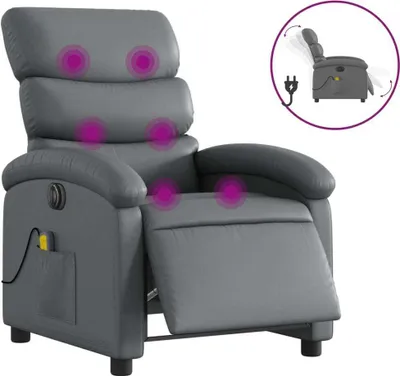 Produktbild von vidaXL Massagesessel Elektrisch Grau Kunstleder