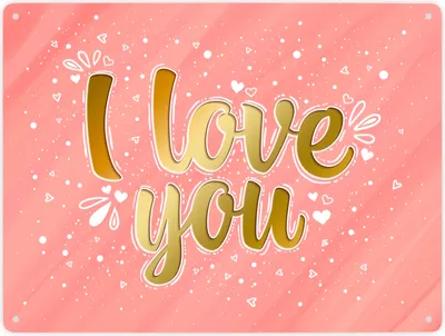Produktbild von I love you Metallschild XXL