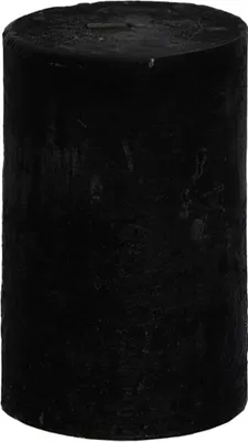 Produktbild von Stumpenkerze durchgefärbt schwarz mamoriert Ø 10 cm x 15 cm