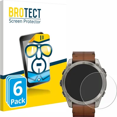 Produktbild von 6x Für Garmin Fenix 8 AMOLED (51 mm) Schutzfolie BROTECT Displayschutz Display Schutz Folie Klar Transparent