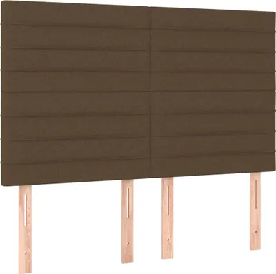 Produktbild von vidaXL Kopfteil Dunkelbraun 144x5x118/128 cm Stoff