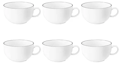 Zdjęcie produktu dla Seltmann Weiden - Zestaw 6 filiżanek do kawy 350ml Lido Black Line