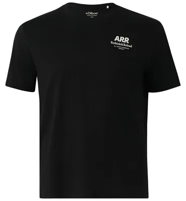 Produktbild von s.Oliver Übergrößen schwarz Brustprint T-Shirt