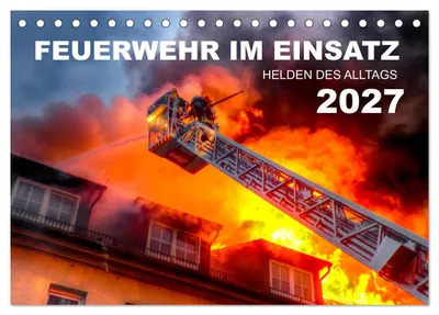 Immagine prodotto di I VIGILI DEL FUOCO IN AZIONE (calendario da tavolo 2027, formato DIN A5 orizzontale), calendario mensile CALVENDO