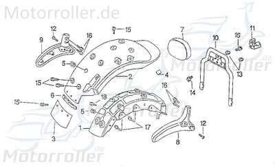 Produktbild von SMC Chopper 125 Innenspritzschutz 125ccm 4Takt 41232-CHP-00 Motorroller.de Scooter Ersatzteil Service Inpektion Direktimport