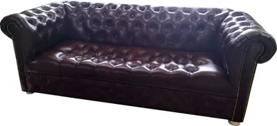 Zdjęcie produktu dla Sofa Chesterfield 3-osobowa skórzana kanapa brązowa Nowoczesne sofy 230 cm