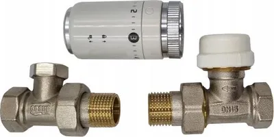 Obrázok produktu pre Termostatická radiátorová súprava, rovná, 1/2 palca, Kira