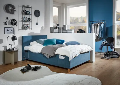 Produktbild von Meise Möbel Cool Polsterbett Holzfuß massiv eichefarbig