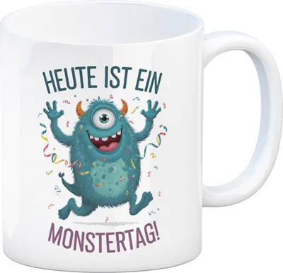 Produktbild von Heute ist ein Monstertag! Kaffeebecher