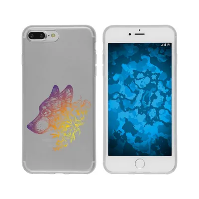 Produktbild von PhoneNatic Case kompatibel mit Apple iPhone 7 Plus / 8 Plus Silikon-Hülle Floral Wolf M3-3