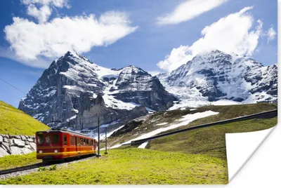 Produktbild von MuchoWow® Poster Berg in einer Schweizer Landschaft 60x40 cm - Schlafzimmerdekoration