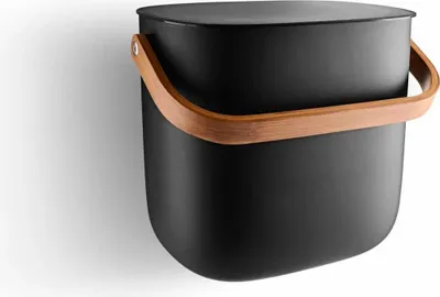 Produktbild von Eva Solo Abfallsortierbehälter Reflect, Mülleimer, Kunststoff, Bambus, Black, 6 L, 537777