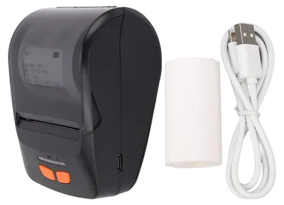Tragbarer Bluetooth-Thermodrucker, 60-150 mm/s, 203 dpi, schwarz
